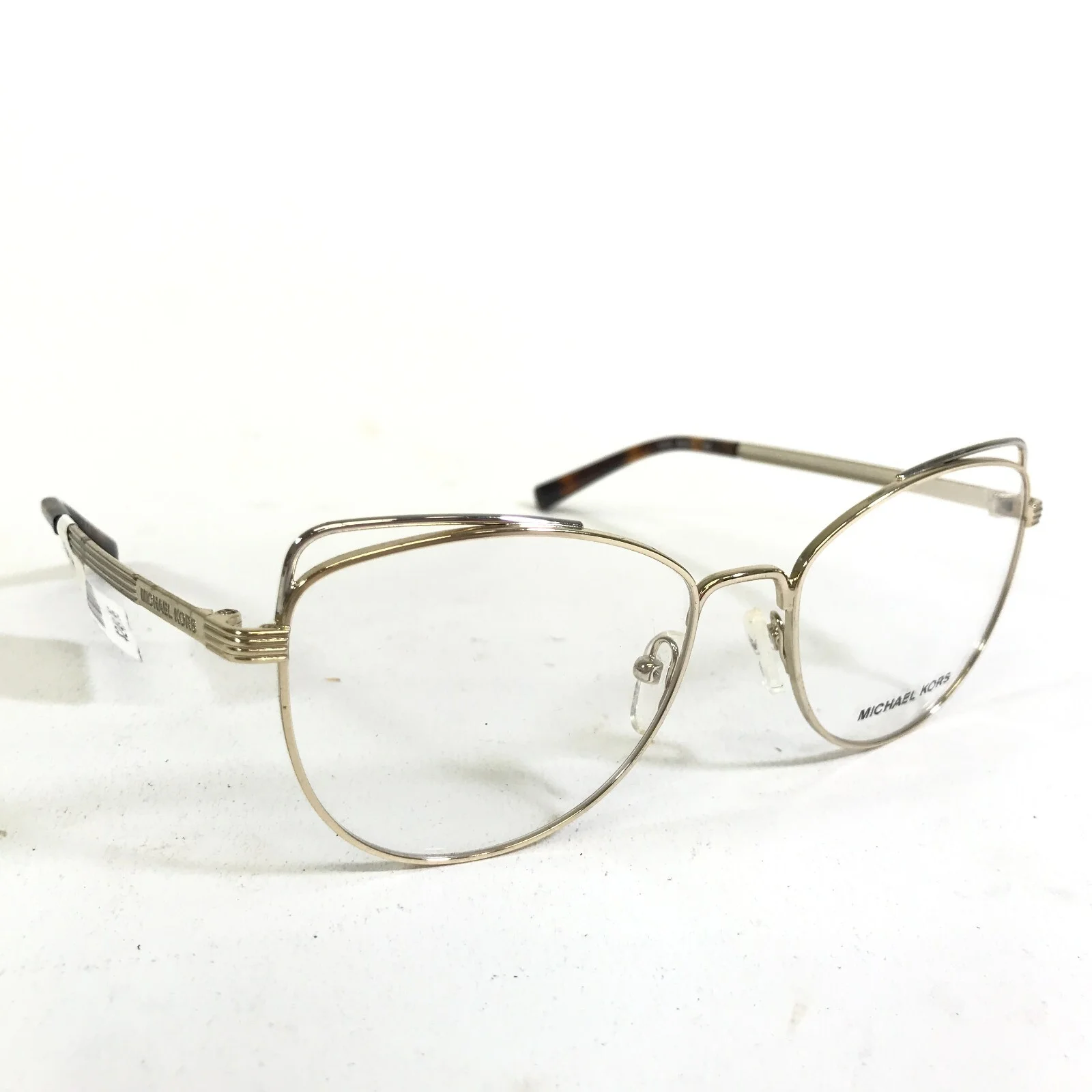 Michael Kors Eyeglasses Frames MK 3025 1212 Light Gold Cat Eye 53-17-135 2