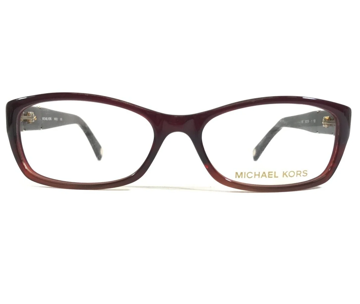 Michael Kors Petite Eyeglasses Frames MK252 602 Brown Gold Rectangular 50-16-130 2