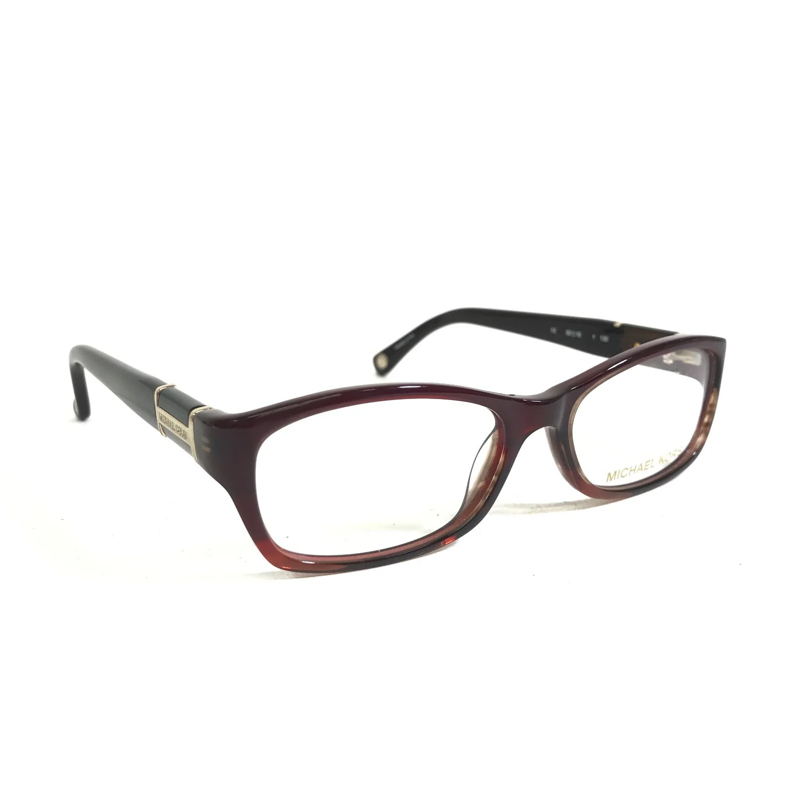 Michael Kors Petite Eyeglasses Frames MK252 602 Brown Gold Rectangular 50-16-130 3