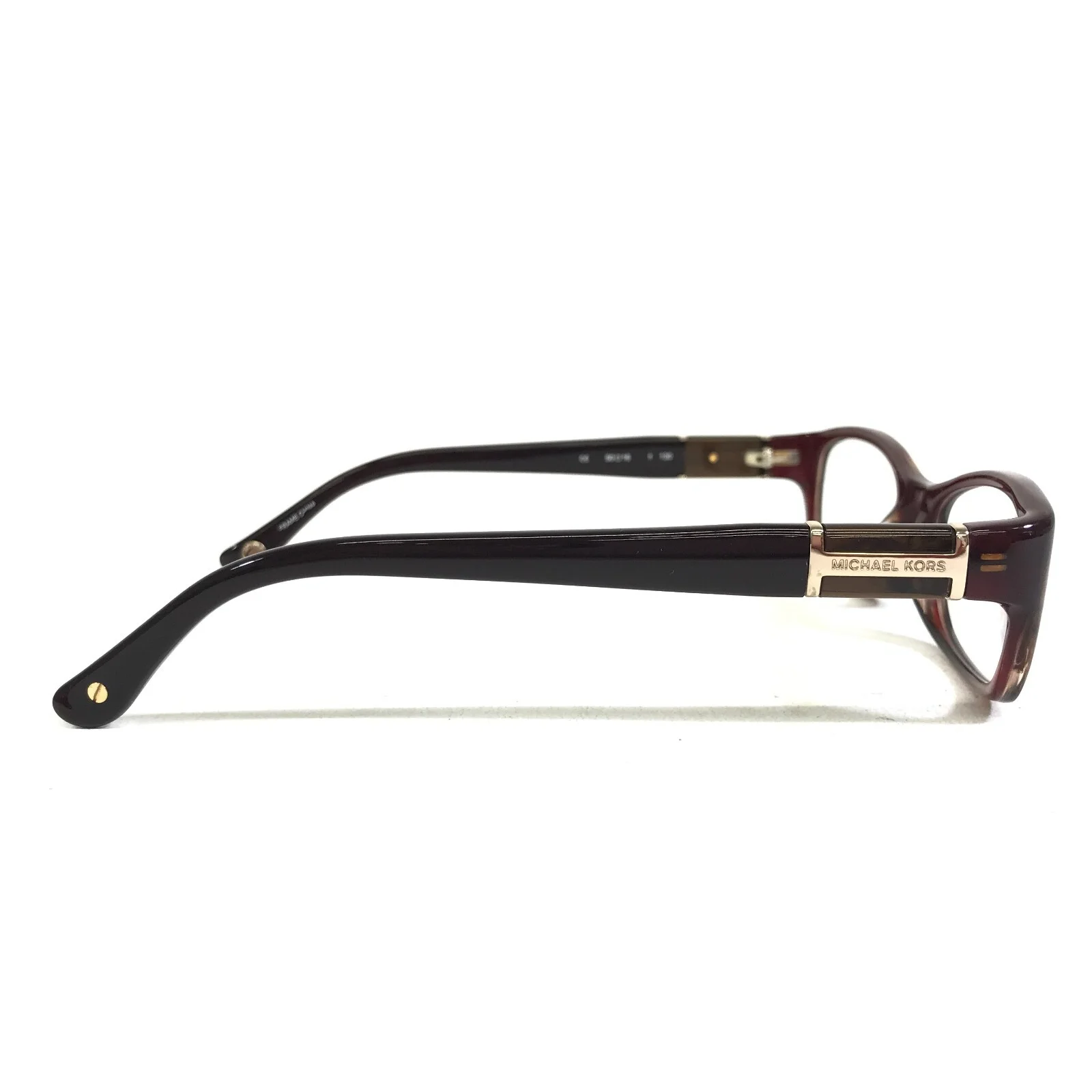 Michael Kors Petite Eyeglasses Frames MK252 602 Brown Gold Rectangular 50-16-130 4
